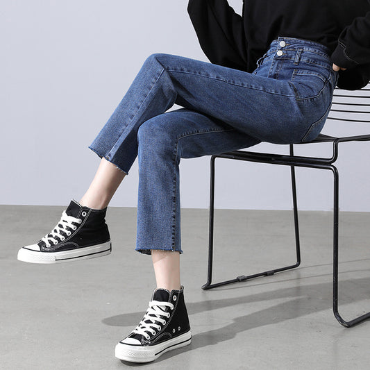 Trendy Fashion All-match Loose Straight Casual Nine-point Cigarette Pants
