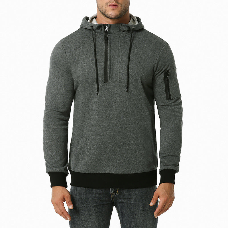 Men's Casual Outdoor Sports And Leisure Hooded Sweater Jacket