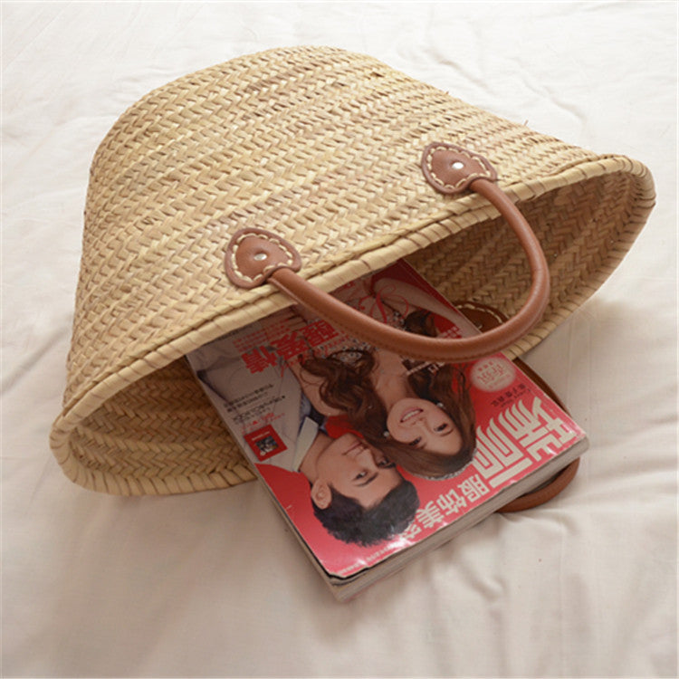 New Straw Woven Bag, Hand-Woven Handbag, Simple And White Fashion Handbag