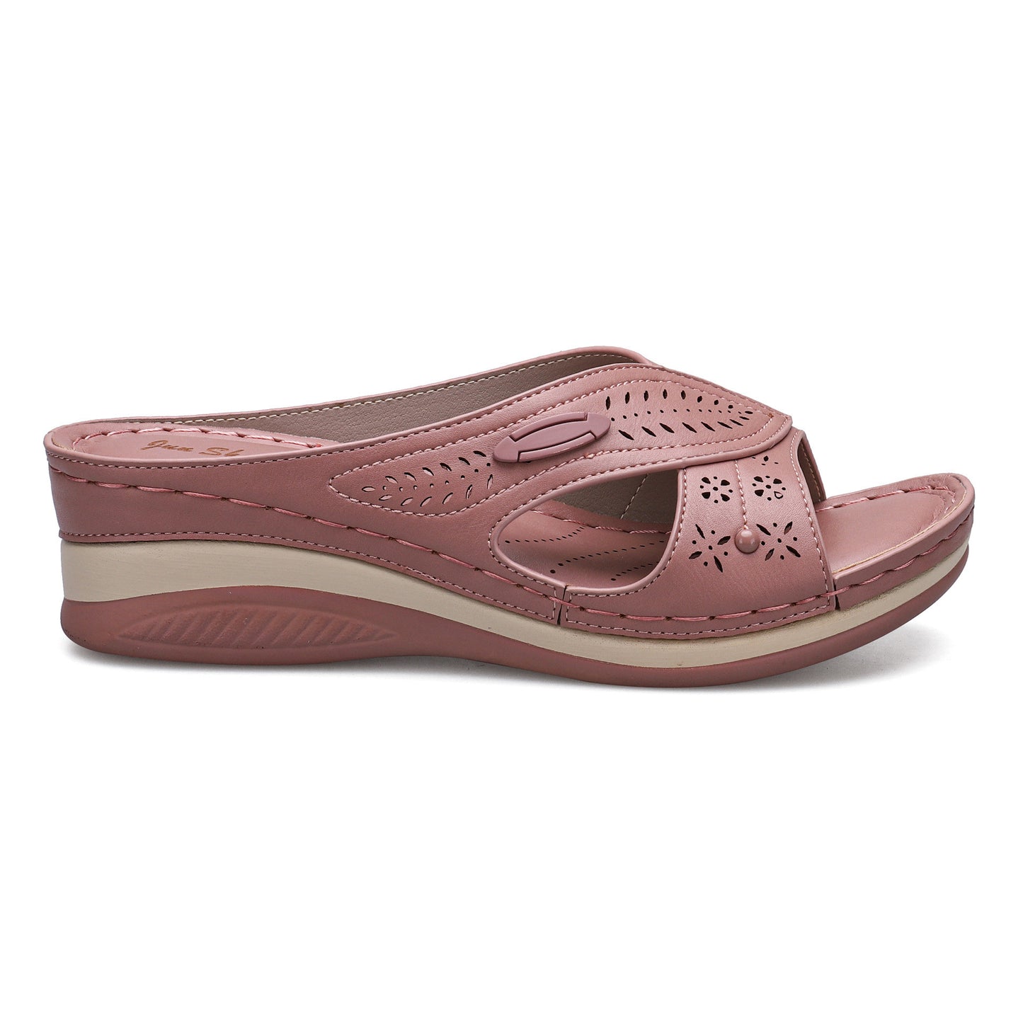 Thick Soled Wedges Women'S Lazy Shoes Over Toe Half Slippers