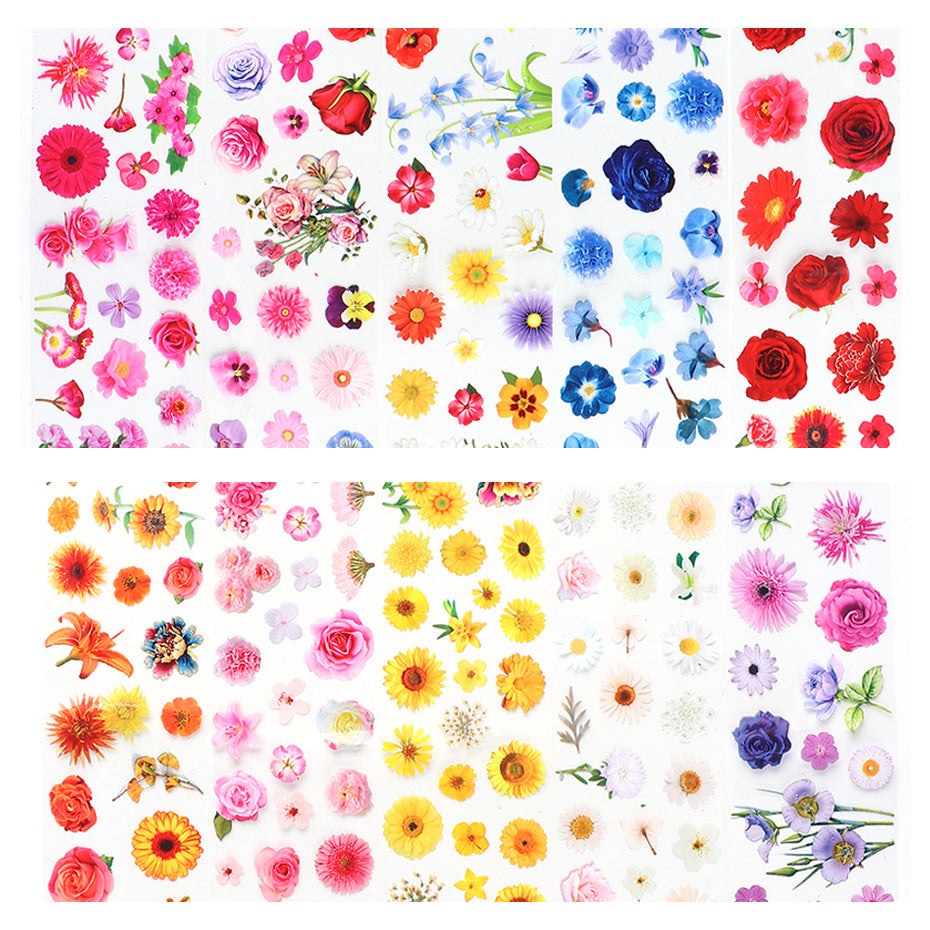 Nail Sticker Ins Retro Floral Rose Nail Lace Paper Star Transfer Paper Nai