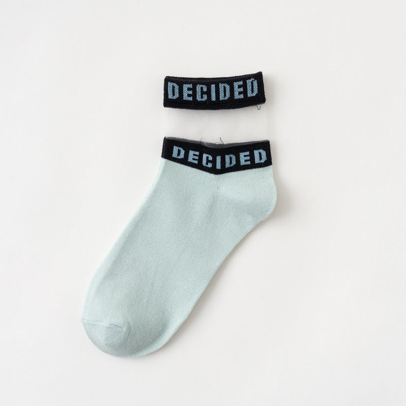 Cute Japanese Glass Silk Women's Socks