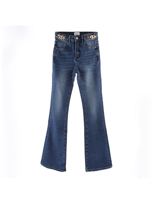 Loose, High And Mopping Micro-Flared Pants