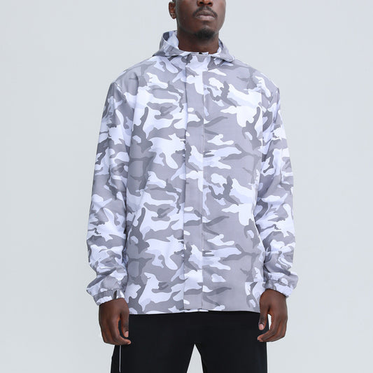 Casual Jacket Men's Camouflage Print Long-Sleeved Zipper Thin Coat