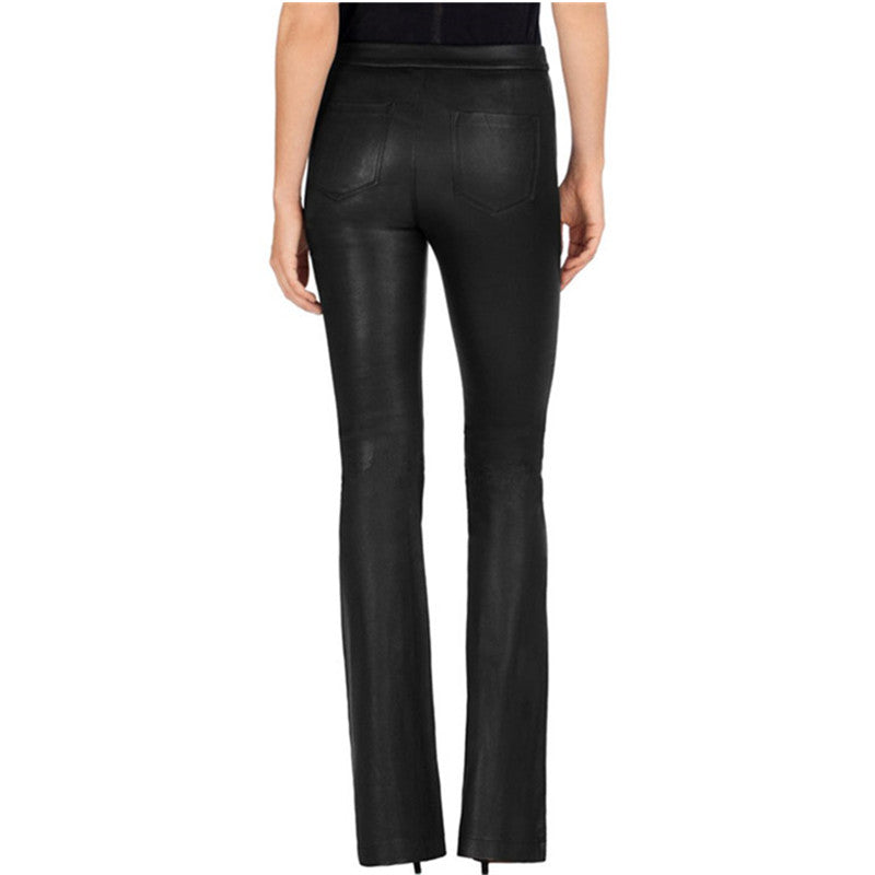 Classic Retro Women's Trousers European And American Style High Waist Slim Flared Pants