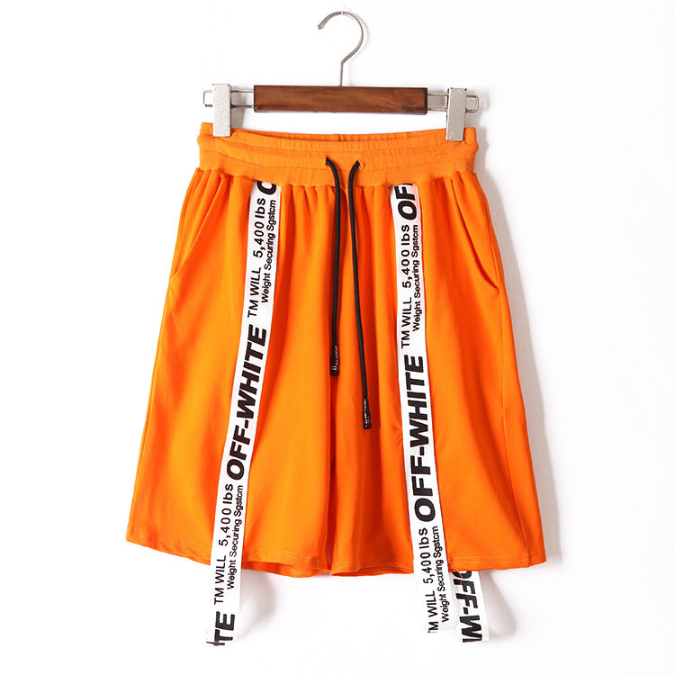 COOREENA Guangzhou Women's Large Size Loose Wholesale Fashion Trendy Cotton Casual Skateboard Pants Five-point Pants