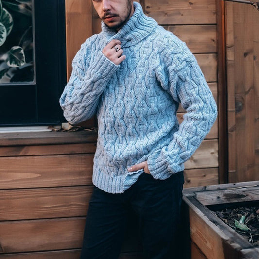 Autumn And Winter Plus Size Men'S Turtleneck Sweater Men'S Pullover Sweater