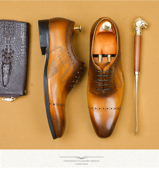 Britiske Brock Business Casual Herresko Læder Oxford Sko