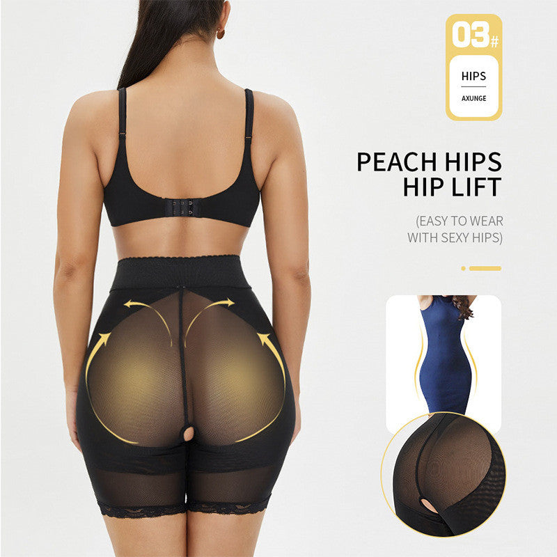 Body-sculpting Pants Buttoned Zipper Hip-lifting Slim Waist Pants