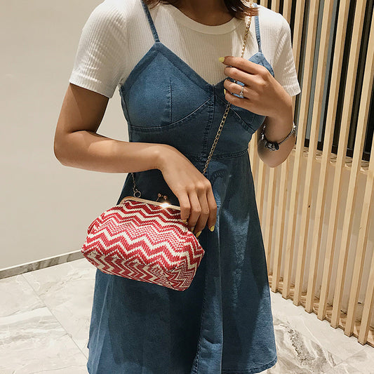 Small Bag New Trend Korean Fashion Woven Hand Chain Bag Simple And Versatile