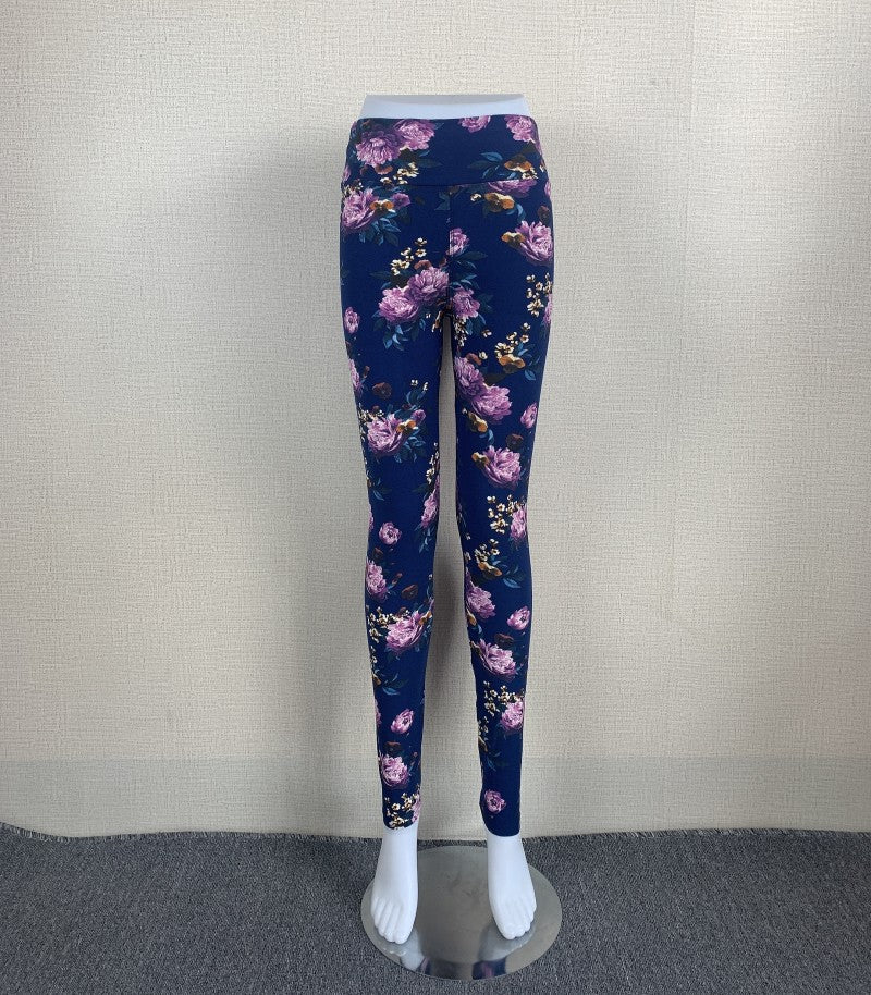 Forår Og Efterår Store Stræk Højtaljet Leopardprint Ydre Beklædning Leggings Sports Yoga Slim Fit Bukser Med Små Fødder Moderigtig Bred Talje