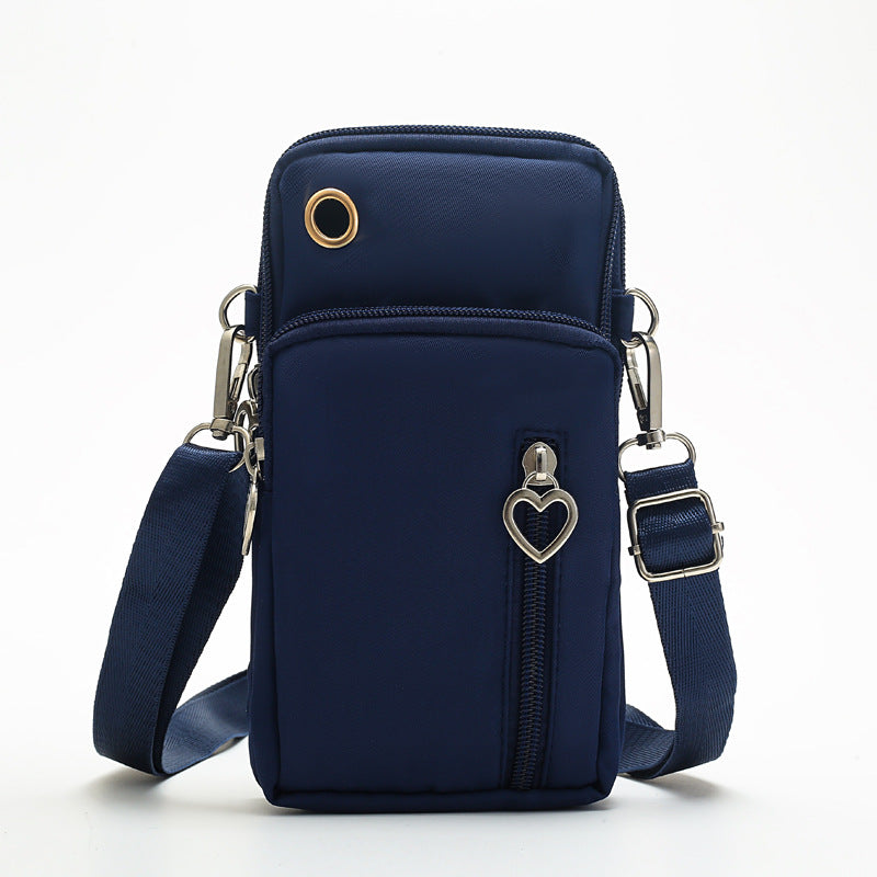Mobile phone bag women's Cross mini bag packaging mobile phone bag hanging neck cloth bag wrist pocket