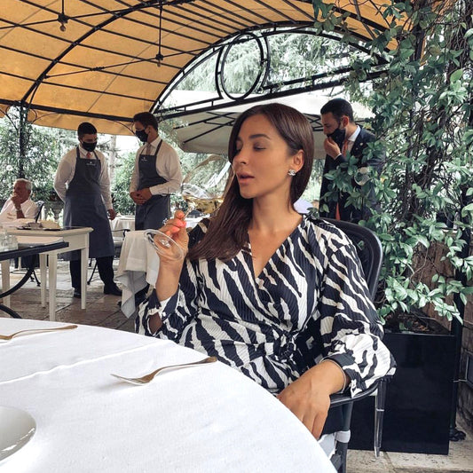 European And American Fashionable Zebra Pattern Sexy Simple Slim Long-Sleeved Shirt Dress