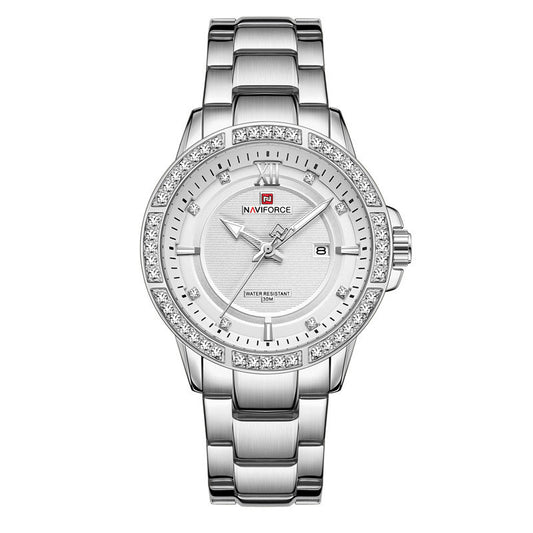 Diamond watch men's waterproof luminous large dial quartz watch
