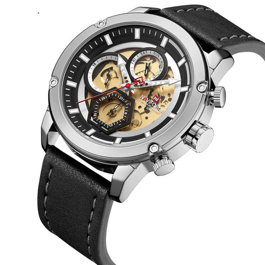 Naviforce Lingxiang Nf9167 Japanese Movement Men'S Watch Luminous Water Three Eyes Six Hands Men'S Quartz Watch
