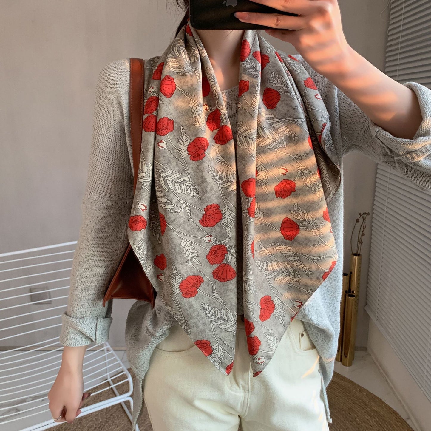 Retro Women's Simple All-match Western Fashion Temperament Twill Scarf