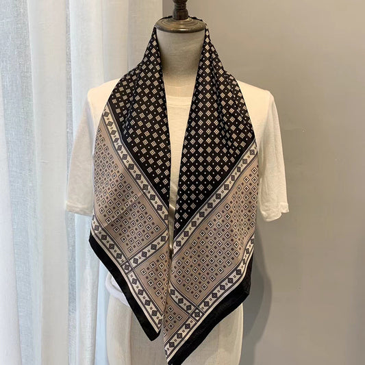 Retro Women's Simple All-match Western Fashion Temperament Twill Scarf