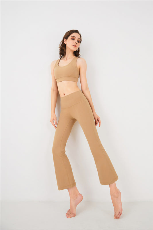 New Nuis-Air Support Nude Sports Yoga Pants Flared Tight-Fitting High-Waist Hip-Lifting Fitness Pants