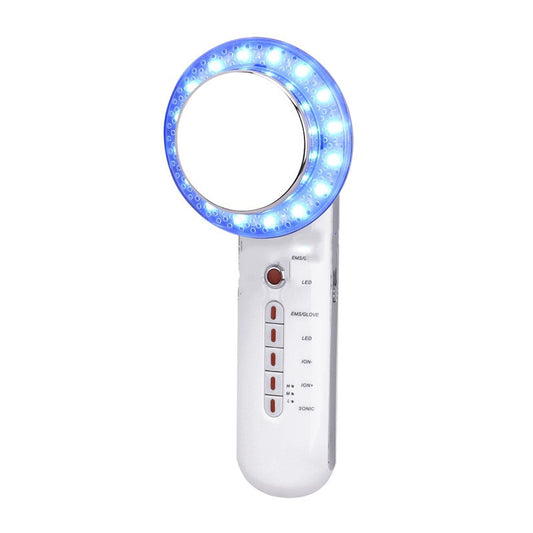 Six-In-One Beauty Instrument Ems Ion Ultrasonic Led Color Light Clean Skin Care Beauty Instrument