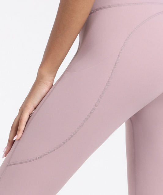 Dame Yoga Leggings med Høj Talje og Kniplinger