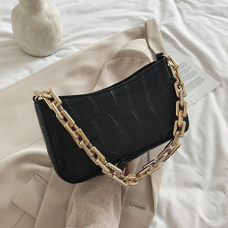 High Sense Bag New Trendy Fashion Net Red Female Bag Shoulder Bag Wild Ins Chain Underarm Bag Small Bag
