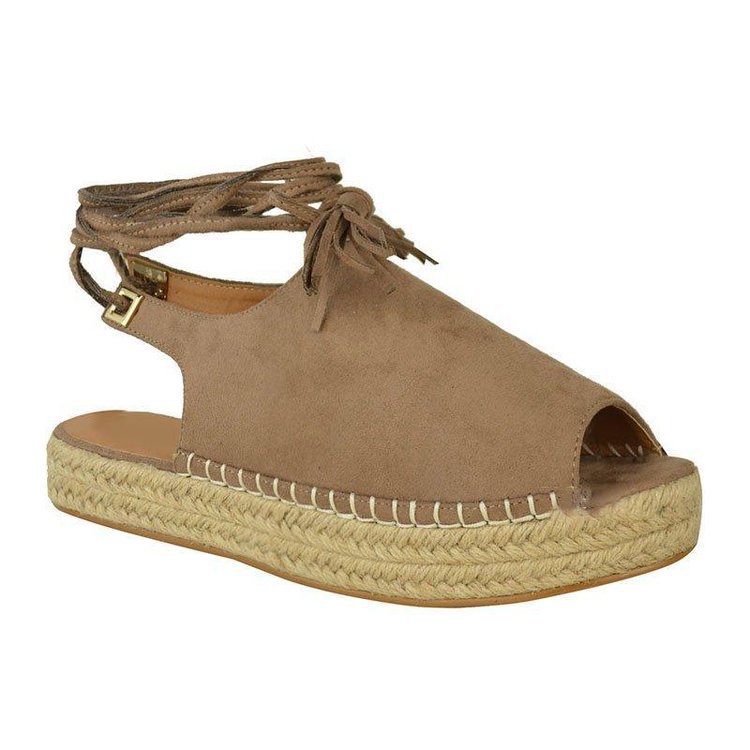 Flat Lace-Up Platform Velvet Roman Shoes