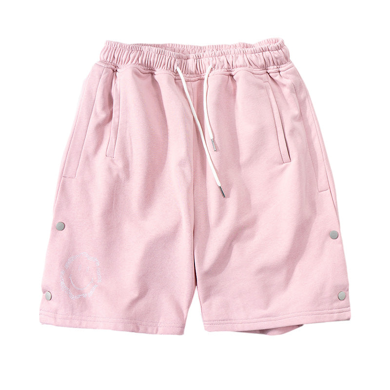Men's and women's summer trend Hong Kong style loose smile casual five-point pants