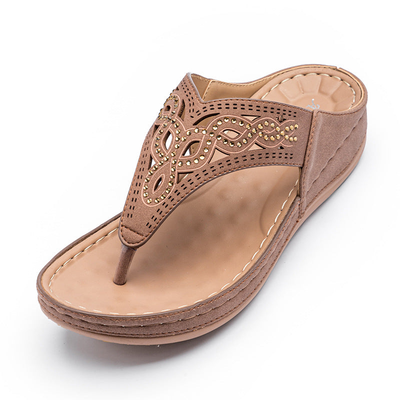 Flip-flops Southeast Asian retro wedge sandals