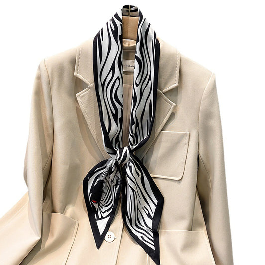 Fashion Scarf Tied With Narrow And Long Streamers