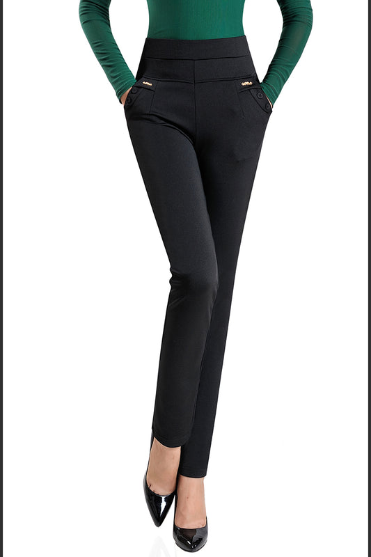 Women's Trousers Elastic Waist Elastic High Waist