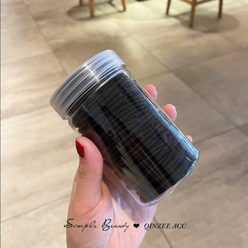 Factory Direct Sales Korean Candy Small Rubber Band High Elastic Leather Case Basic Hair Ring Rubber Band Simple Tie-up Hair Head Rope