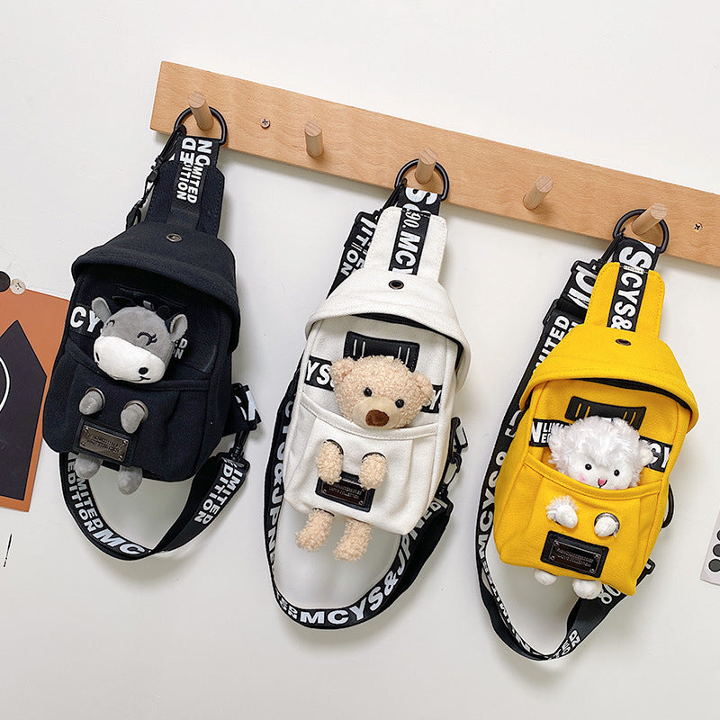Foreign Trade Chest Bag New Canvas Bag Korean Fashion Personality Female Bag Shoulder Messenger Bag