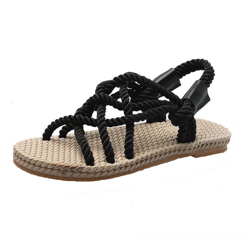 Women'S Braided Roman Twine Sandals