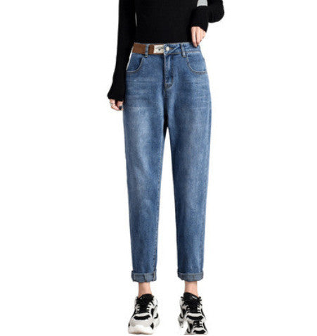 Jeans Women's Loose High Waist Harem Carrot Pants