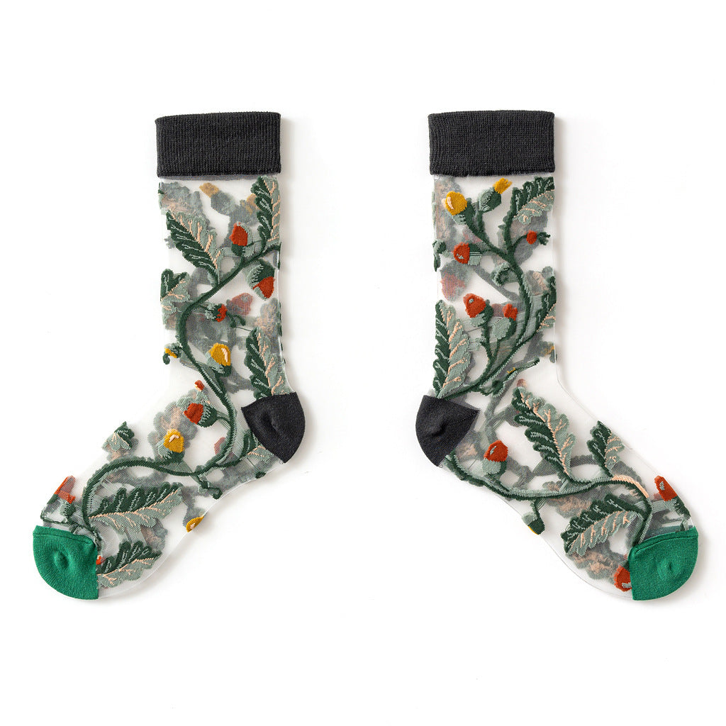 Card Silk Women's Socks