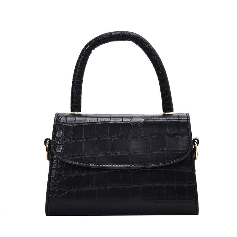 New Candy Alligator Pattern Classic Small Square Bag Magnetic Buckle And One Shoulder Straddle Women'S Bag