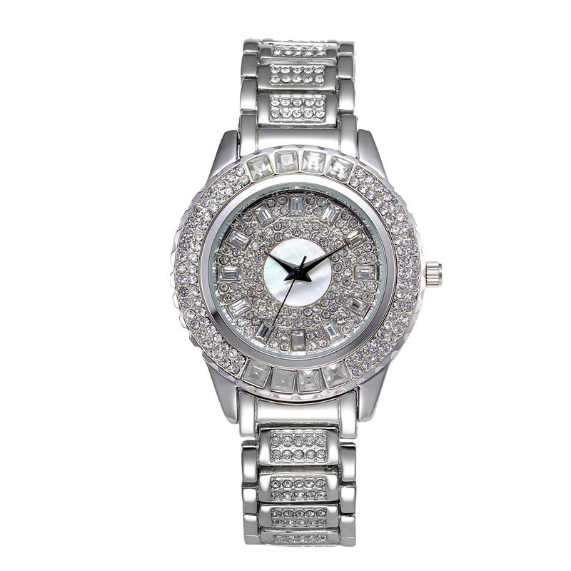 Color Diamond Waterproof High-end Leisure Steel Band Ladies Watch