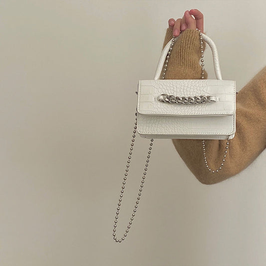 Niche Design Retro Pattern Chain Messenger Bag Female New Trendy One-Shoulder Flip Kelly Bag