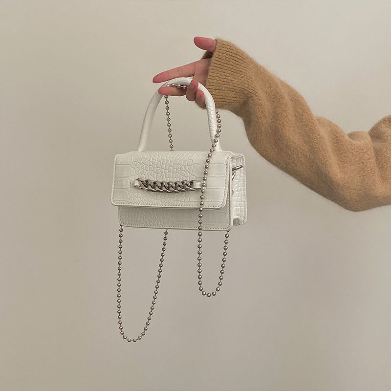 Niche Design Retro Pattern Chain Messenger Bag Female New Trendy One-Shoulder Flip Kelly Bag
