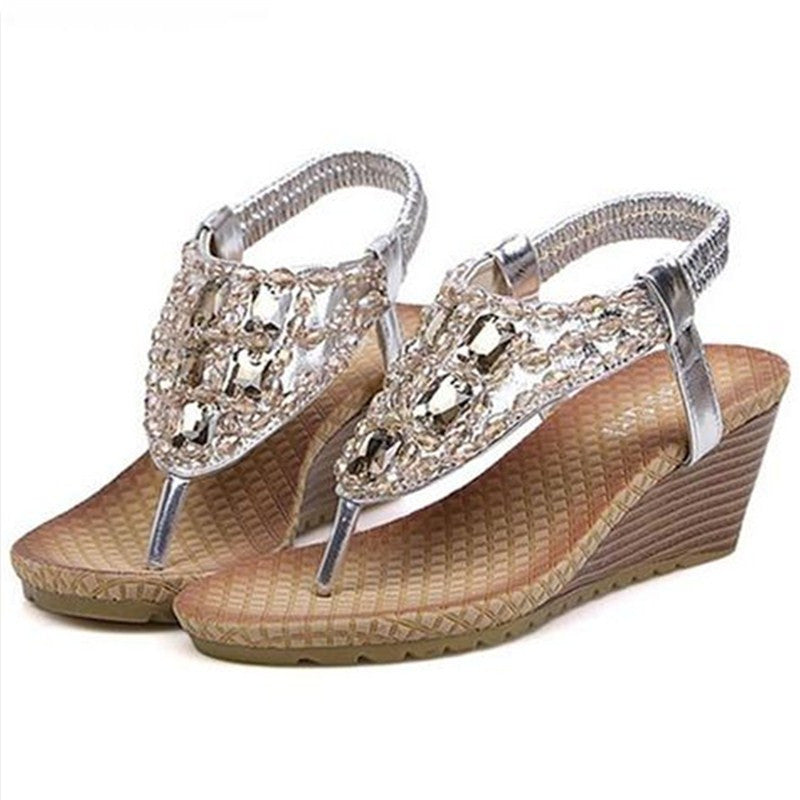 Plus Size Women's Sandals Wedge Gold 40-42