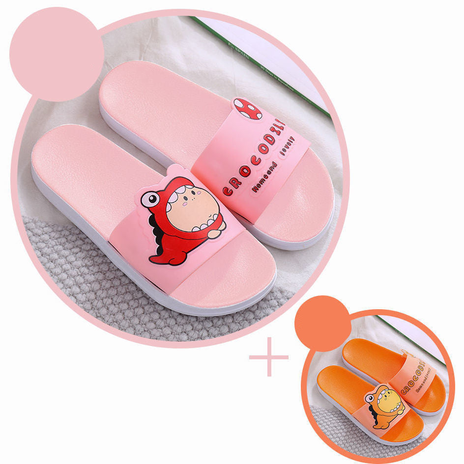 Slippers Female Summer Net Red Korean Cartoon Cute Ins Non-Slip Deodorant Home Slippers For Outer Wear