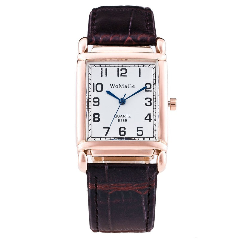 Rectangular Dial Ladies Belt Watch