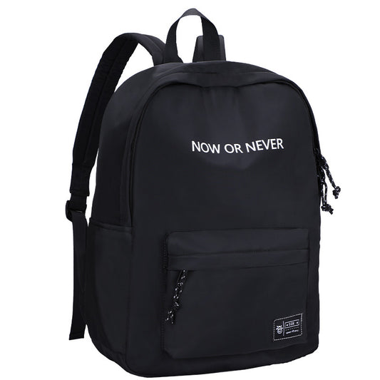 Backpack Men's Korean Style Large Capacity Simple Solid Color