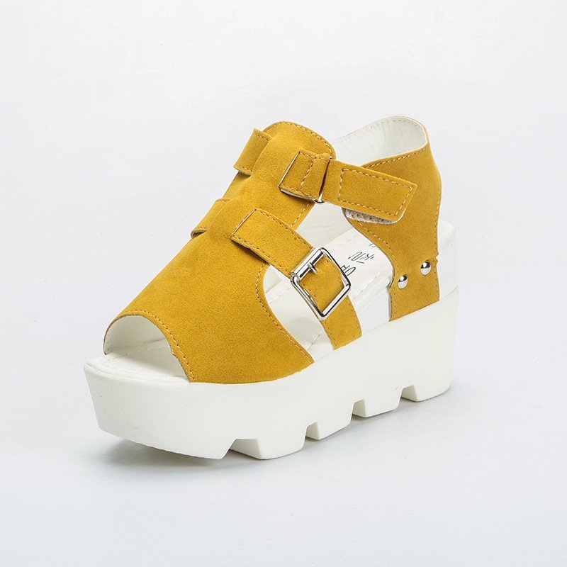 Summer Slope Velcro Fish Mouth Sandals