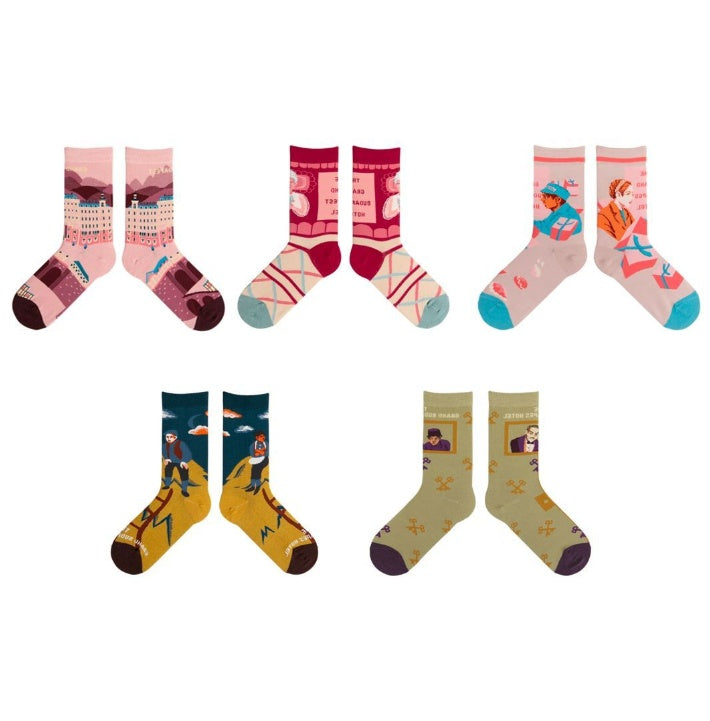Socks Lady Autumn Winter Budapest Grand Hotel Series