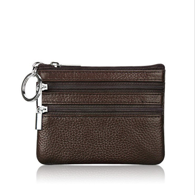 Porte-cartes En Simili Cuir Double Zippe