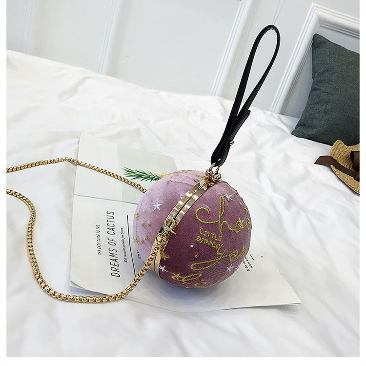 Foreign Trade All-Match Small Round Bag New Hand Bag Korean Fashion Trendy Chain Shoulder Bag Messenger Bag Female Bag