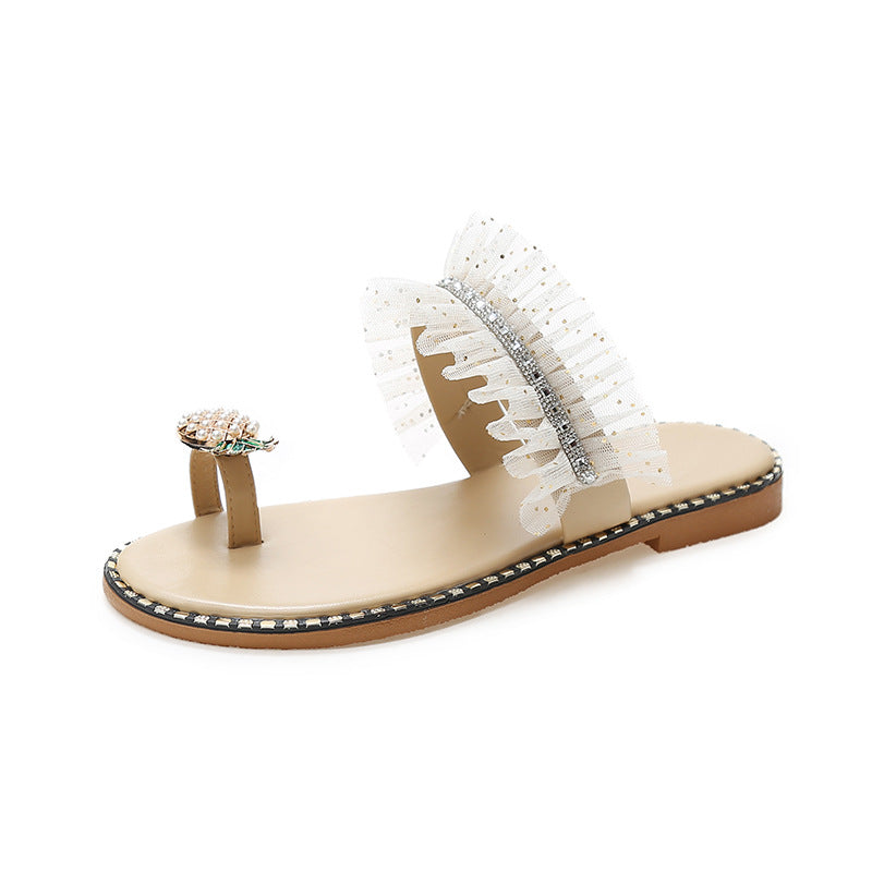 Outer Wear Seaside Flat-Soled Beach Shoes Roman Sandals