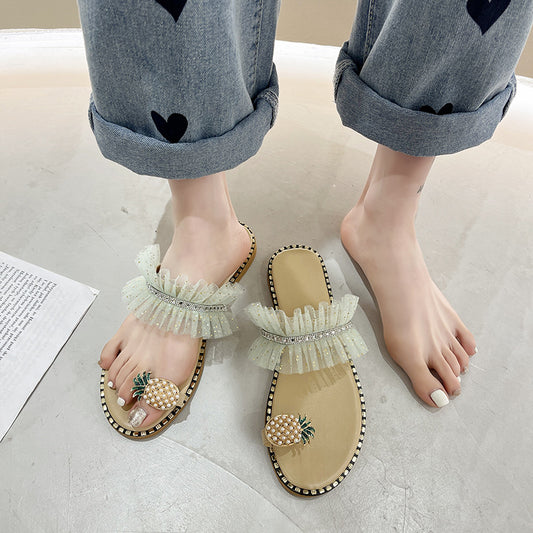 Outer Wear Seaside Flat-Soled Beach Shoes Roman Sandals