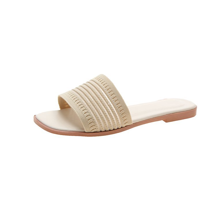Fashion Slippers Net Celebrity Knitting A Font Student Lazy Drag